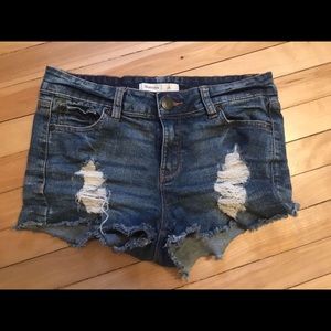 ripped jean shorts
